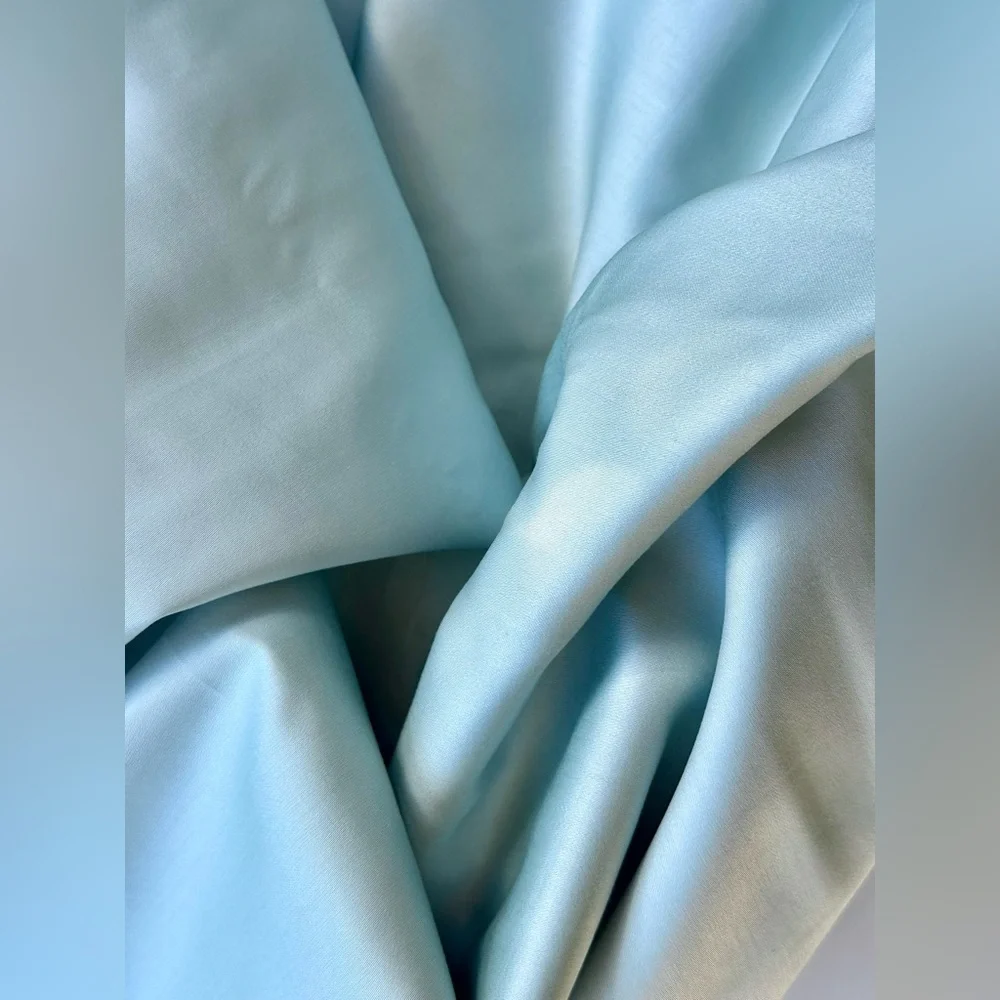 New Hotel Egyptian Cotton King Misty Blue Bedding Flat Sheet, 400 TC